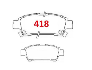 Pastillas de Freno Cerámicas Delanteras GTX P0418 Toyota Yaris (2000–2006) - imagen 2