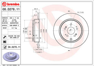 Disco de Freno Trasero BREMBO D675 Honda Pilot 3.5l V6 09- /Acura Mdx 07- . - imagen 3