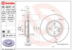 Disco de Freno Delantero BREMBO D679 Austin Mini Cooper Clubman 1.6 16v 06/10 . - imagen 3