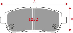 Pastillas de Freno Cerámicas Delanteras GTX P1052 Mazda 2 (2008–2015) - imagen 2