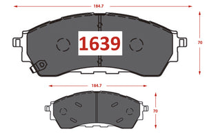 Pastillas de Freno Delanteras GTX CLASSIC P1639 Ford Ranger Raptor 2.0 21 - imagen 3