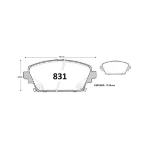 Pastillas de Freno GTX CLASSIC P0831 Nissan Primera 03 - imagen 3