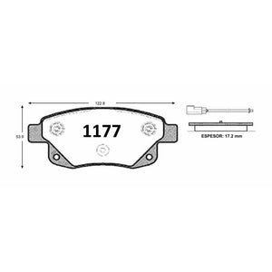 Pastillas de Freno Traseras GTX CLASSIC P1177 Ford Transit Van (2012) - imagen 3