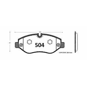 Pastillas de Freno Delanteras GTX CLASSIC P0504 Mercedes Benz Sprinter (2006–2022) - imagen 3