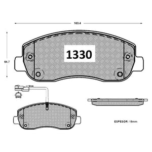 Pastillas de Freno Delanteras GTX CLASSIC P1330 Renault Master 2015 - imagen 3