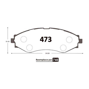 Pastillas de Freno Delanteras GTX CLASSIC P0473 Daewoo Rezzo 2.0 (2001–2006) - imagen 2