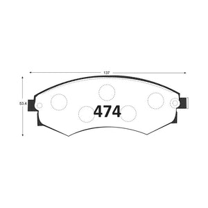 Pastillas de Freno ITAL BRAKES PM P0474 Hyundai Elantra Gls (1998–2005) - imagen 3