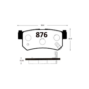 Pastillas de Freno GTX CLASSIC P0876 Ssangyong Actyon Sport (2006–2021) - imagen 3