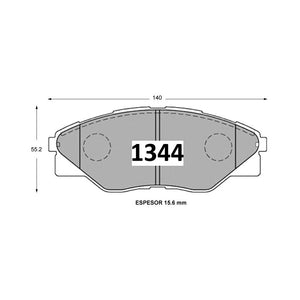 Pastillas de Freno Delanteras GTX CLASSIC P1344 Toyota Hilux D (2008–2014) - imagen 3