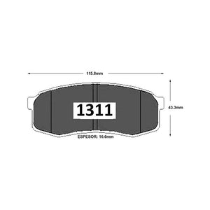 Pastillas de Freno Traseras GTX CLASSIC P1311 Maxus New V80 (2020–2021) - imagen 2