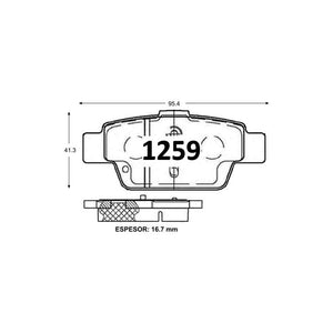 Pastillas de Freno Traseras ITAL BRAKES PM P1259 Mahindra Xuv500 Fl (2020–2022) - imagen 3