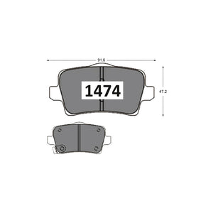 Pastillas de Freno Delanteras GTX CLASSIC P1464 Mazda New Mx (2020–2022) - imagen 3