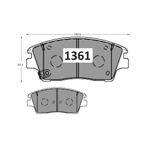 Pastillas de Freno Delanteras GTX CLASSIC P1361 Hyundai Tucson Tl (2016–2021) - imagen 3