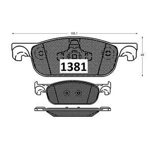 Pastillas de Freno Delanteras GTX CLASSIC P1381 Citroen C5 Aircross (2022) - imagen 3