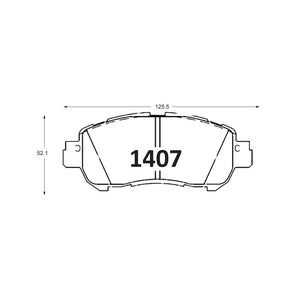 Pastillas de Freno Delanteras GTX CLASSIC P1407 Nissan Kicks Advance (2017–2022) - imagen 3