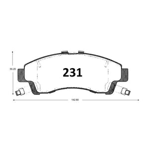 Pastillas de Freno GTX CLASSIC P0231 Mazda B 2200 (1996–2000) - imagen 3