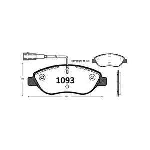 Pastillas de Freno Delanteras GTX CLASSIC P1093 Fiat Bravo 09 - imagen 3