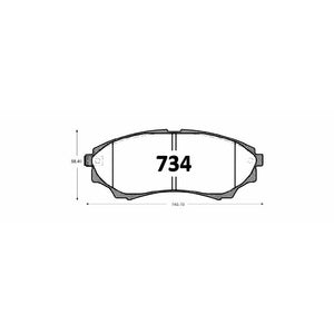 Pastillas de Freno GTX CLASSIC P0734 Mazda Bt 50 (2008–2012) - imagen 3