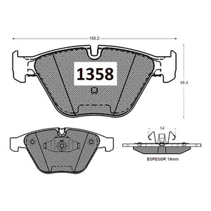 Pastillas de Freno Delanteras GTX CLASSIC P1358 Citroen C5 Aircross (2020) - imagen 3