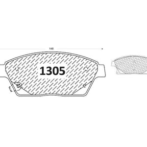 Pastillas de Freno Cerámicas Delanteras GTX P1305 Chevrolet Tracker Lt (2003 y 2013–2017) - imagen 2