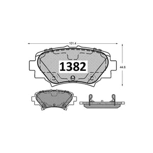 Pastillas de Freno Cerámicas Traseras GTX P1382 Mazda 3 (2015–2016 y 2020–2022) - imagen 2