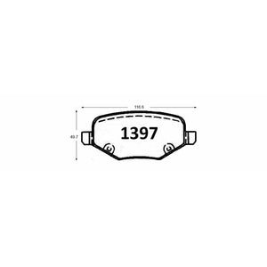 Pastillas de Freno Cerámicas Traseras GTX P1397 Ford Explorer (2016) - imagen 2