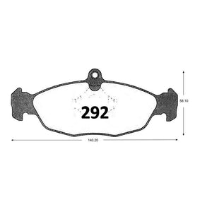Pastillas de Freno Cerámicas GTX P0292 Chevrolet Corsa (1997–2011 y 2013) - imagen 2