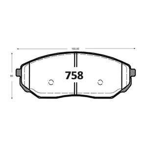 Pastillas de Freno Cerámicas GTX P0758 Kia Jeep Sorento (2004) - imagen 2