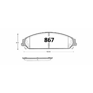 Pastillas de Freno GTX CLASSIC P0867 Dodge 300 Limited D 05- - imagen 3