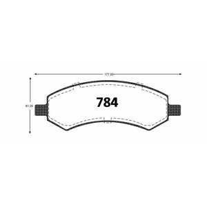 Pastillas de Freno GTX CLASSIC P0784 Dodge Dakota 05 - imagen 3