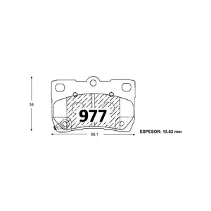 Pastillas de Freno Traseras GTX CLASSIC P0977 Nissan Lexus Gs300/430/450hgis250/Is350 2006-2008 Tras - imagen 3