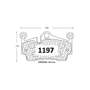 Pastillas de Freno Traseras GTX CLASSIC P1197 Porsche Boxter/Cayman 05/11 - imagen 2