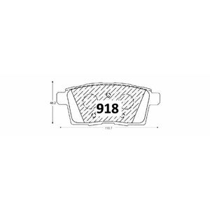 Pastillas de Freno Traseras GTX CLASSIC P0918 Mazda Cx 9 (2007–2015) - imagen 2