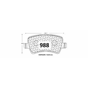 Pastillas de Freno Traseras GTX CLASSIC P0988 Volvo S60 Ii (2020–2021) - imagen 3