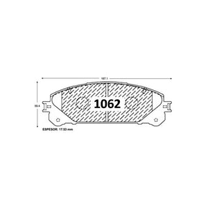 Pastillas de Freno Delanteras GTX CLASSIC P1062 Toyota Highlander 08 - imagen 3