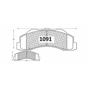 Pastillas de Freno Delanteras GTX CLASSIC P1091 Ford F150 Xlt (2010–2022) - imagen 3