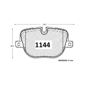 Pastillas de Freno Traseras GTX CLASSIC P1144 Range Rover 10 - imagen 2