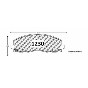 Pastillas de Freno Delanteras GTX CLASSIC P1230 Jeep Wrangler Sport (2020–2022) - imagen 3