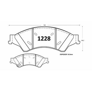 Pastillas de Freno Delanteras GTX CLASSIC P1228 Mazda Bt 50 (2013–2020) - imagen 3