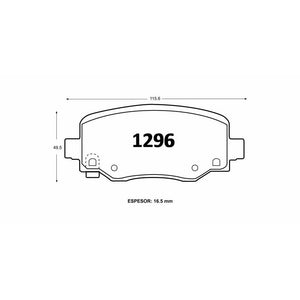 Pastillas de Freno Traseras GTX CLASSIC P1296 Jeep Cherokee 2014 - imagen 3