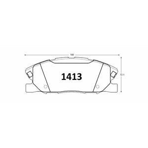 Pastillas de Freno Delanteras GTX CLASSIC P1413 Dodge Charger Police 2015- - imagen 3