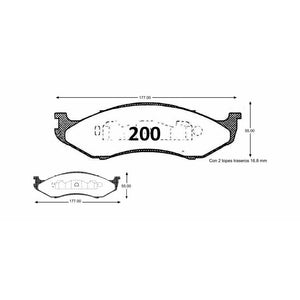 Pastillas de Freno Delanteras GTX CLASSIC P0200 Jeep Cherokee 94 - imagen 3
