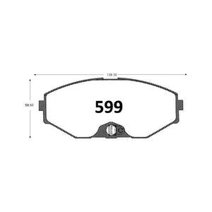 Pastillas de Freno GTX CLASSIC P0599 Nissan Infiniti 90-97 - imagen 2