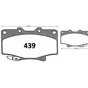 Pastillas de Freno Delanteras ITAL BRAKES PM P0439 Toyota Hilux D (2005–2008) - imagen 3