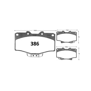 Pastillas de Freno GTX CLASSIC P0386 Toyota Runner 91-99 - imagen 3