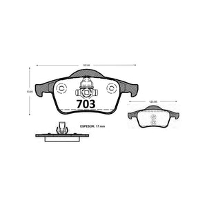 Pastillas de Freno GTX CLASSIC P0703 Volvo S-60/V-70 T 98 - imagen 2