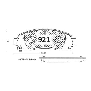 Pastillas de Freno Delanteras GTX CLASSIC P0921 Chevrolet Equinox Del 0 - imagen 3