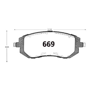 Pastillas de Freno GTX CLASSIC P0669 Subaru All New (2010–2012) - imagen 3