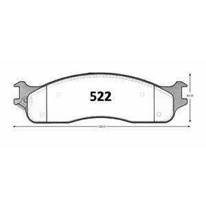 Pastillas de Freno Delanteras ITAL BRAKES PM P0522 Dodge Ram 2500-3500 03-07 - imagen 3