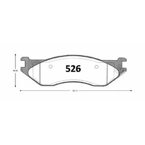 Pastillas de Freno Delanteras GTX CLASSIC P0526 Dodge Durango/Ram 1500 03-04 - imagen 3